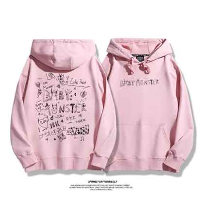 BABYMONSTER 2025秋冬新款 親子情侶男女連帽衛衣