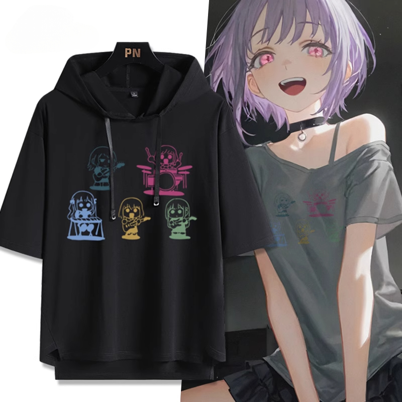 BanG Dream! Ave Mujica 若葉睦 連帽短袖T恤