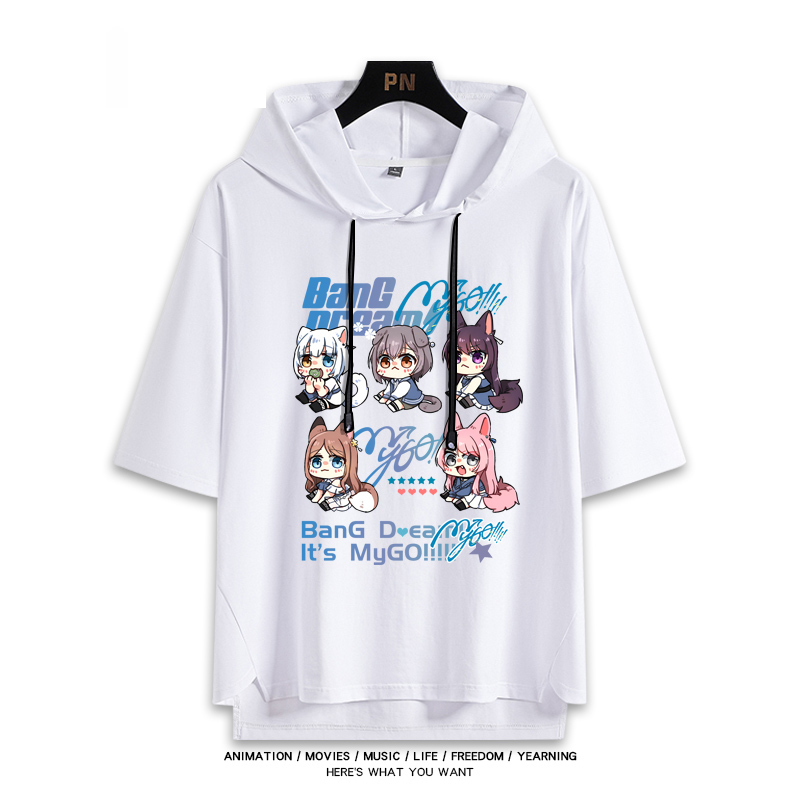 BanG Dream! It's MyGO新款 親子情侶男女款連帽短袖T恤-ZUIHANG SHOP