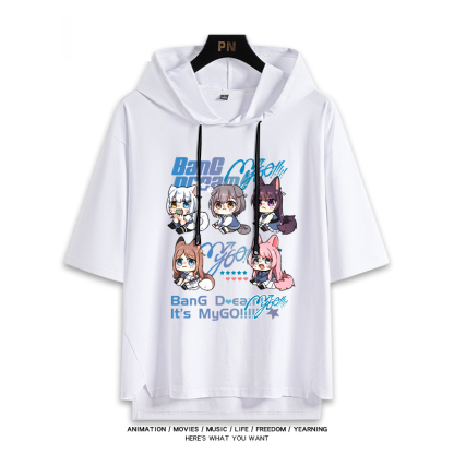 BanG Dream! It's MyGO新款 親子情侶男女款連帽短袖T恤-ZUIHANG SHOP