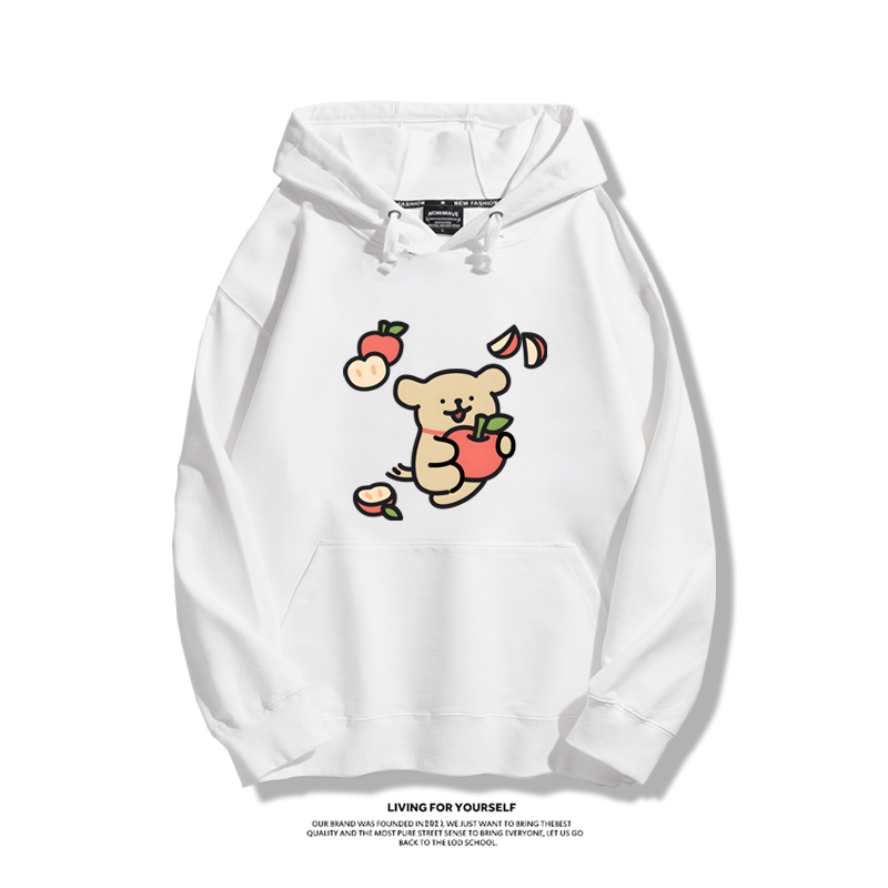 線條小狗新款 親子情侶男女款連帽衛衣-ZUIHANG SHOP