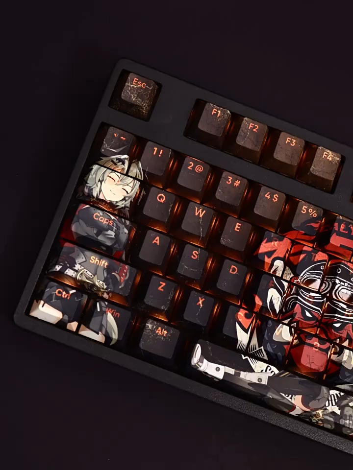 絕區零凱撒金透光RGB108鍵標準配列衛星軸鍵帽