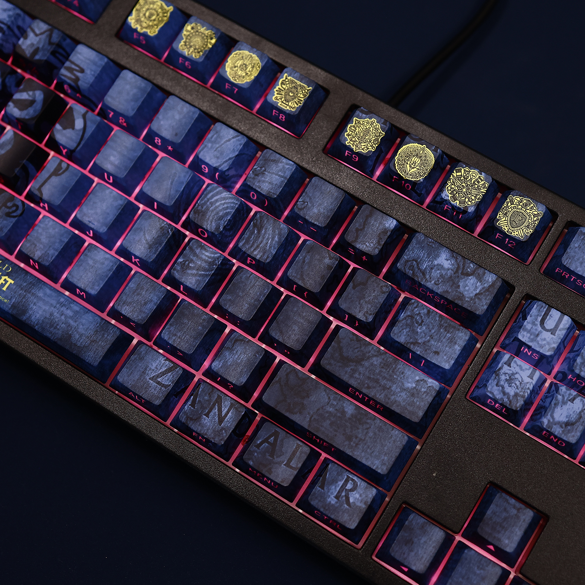 魔獸世界WOW聯盟透光RGB108鍵標準配列衛星軸鍵帽-ZUIHANG SHOP