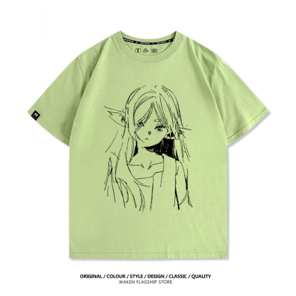 葬送的芙莉蓮 動漫線條 印花短袖T恤-ZUIHANG SHOP