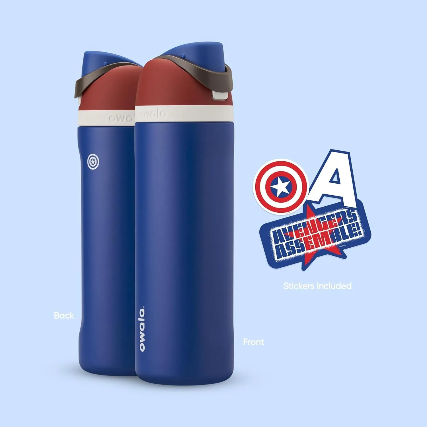 Owala Marvel Potter FreeSip 絕緣不鏽鋼水瓶 帶吸管 24 盎司(約 680.4 毫升)