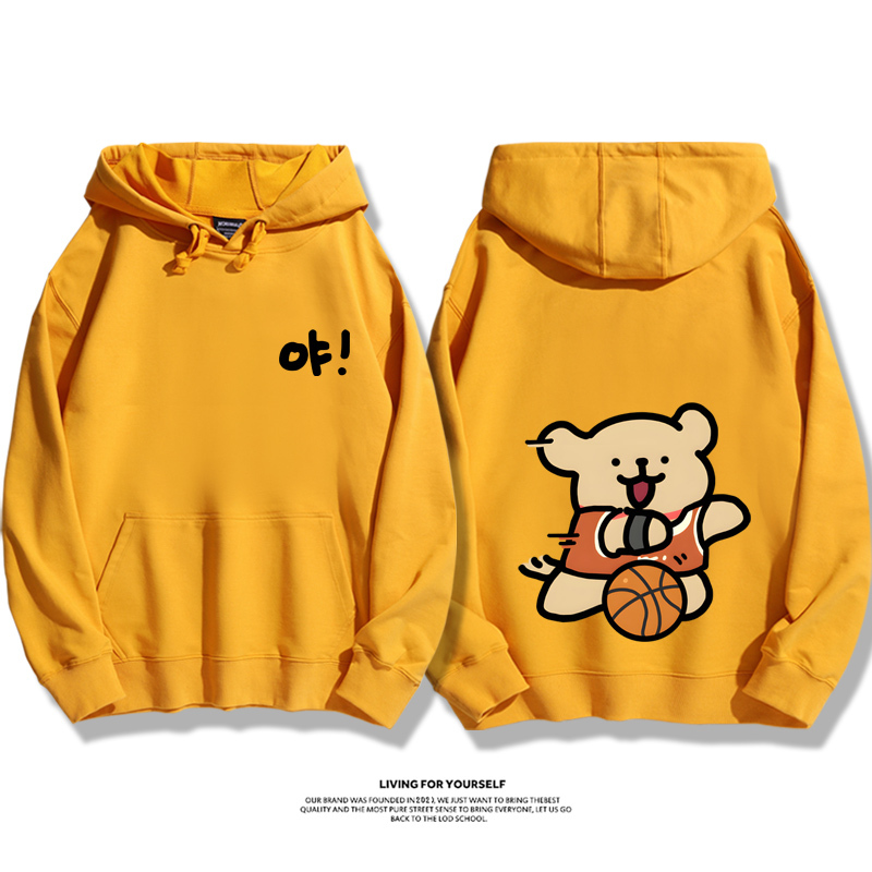 線條小狗新款 親子情侶男女款連帽衛衣-ZUIHANG SHOP