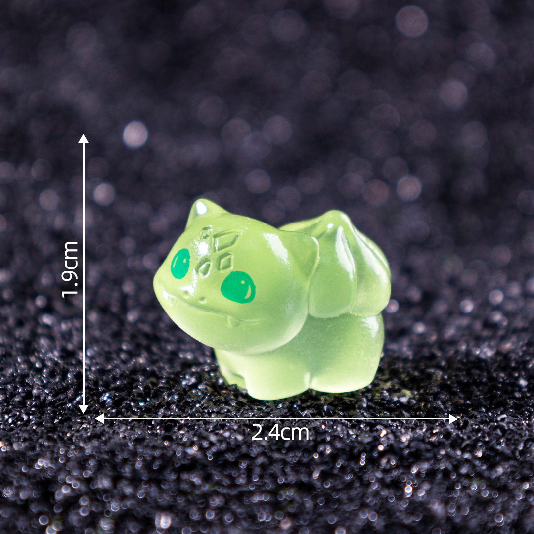 寶可夢 創意夜光小精靈萌粒 微景觀擺件
