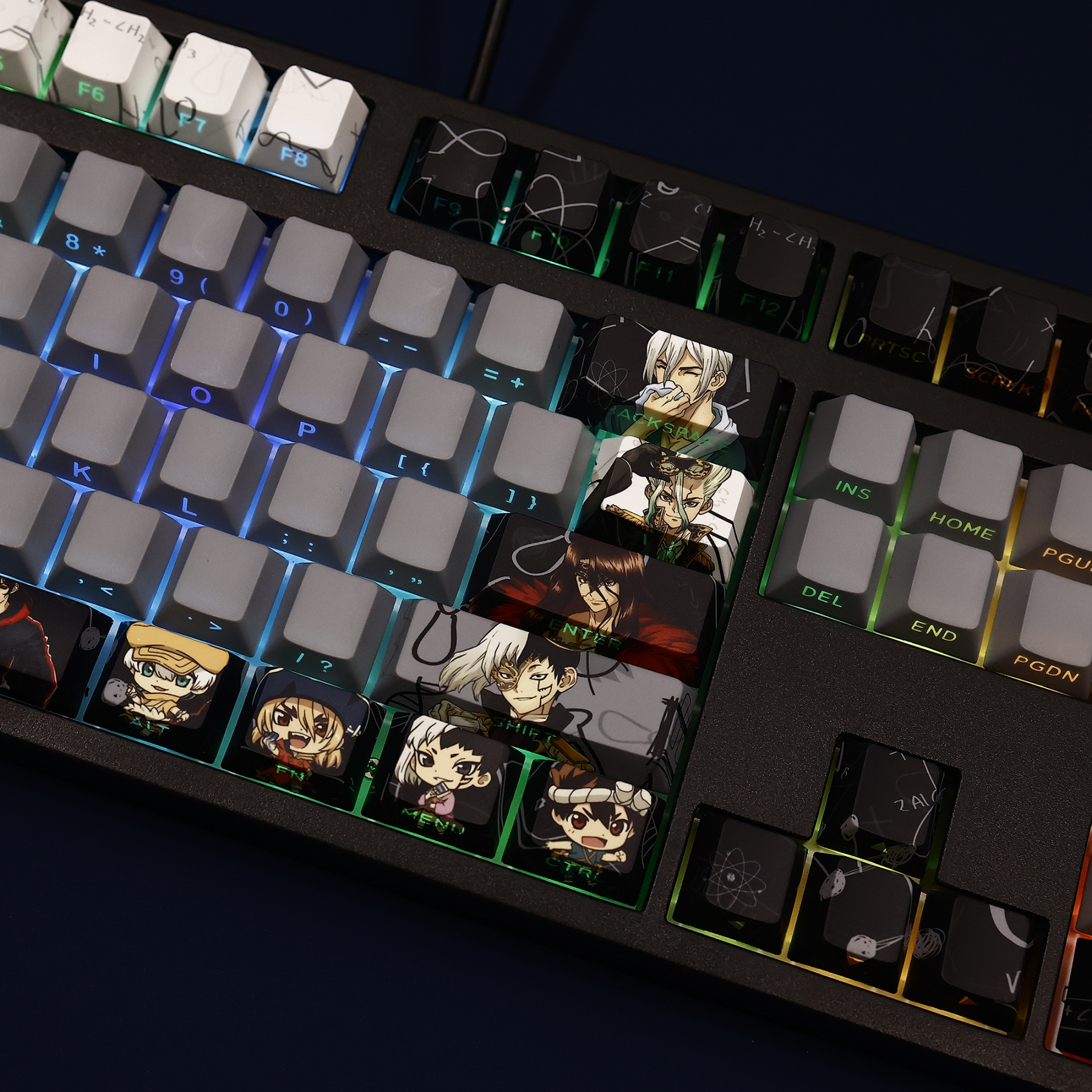 石紀元Dr.STONE透光RGB108鍵標準配列衛星軸鍵帽-ZUIHANG SHOP