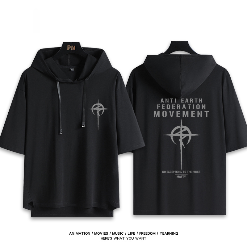 機動戰士鋼彈新款 親子情侶男女款連帽短袖T恤-ZUIHANG SHOP