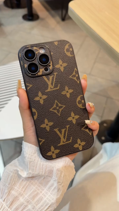 路易威登翻皮毛鐳射手機殼