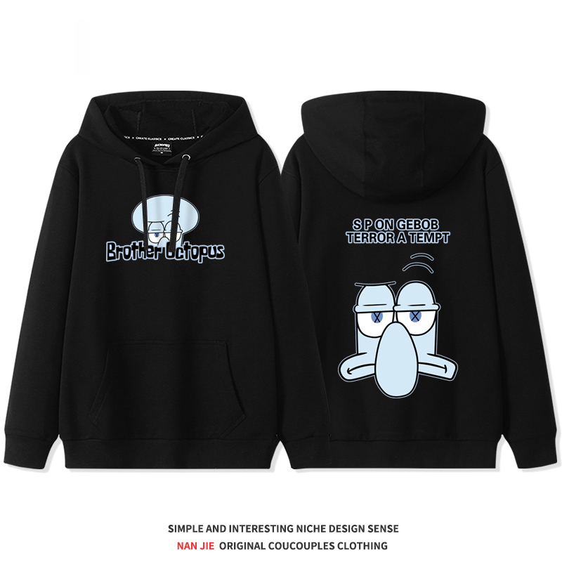 海綿寶寶聯名 2025秋冬新款 親子情侶裝連帽衛衣