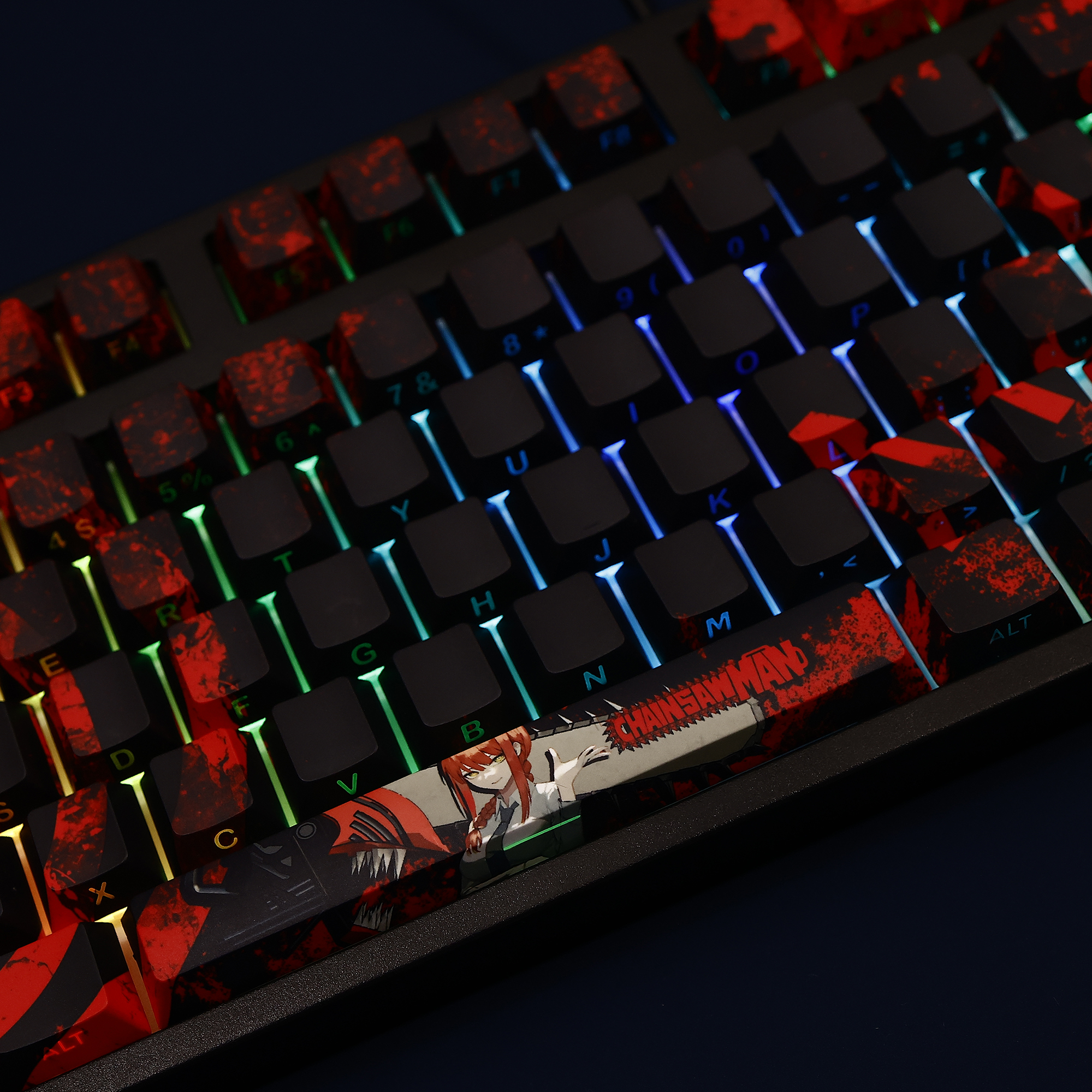 瑪奇瑪Makima電鋸人透光RGB108鍵標準配列衛星軸鍵帽-ZUIHANG SHOP