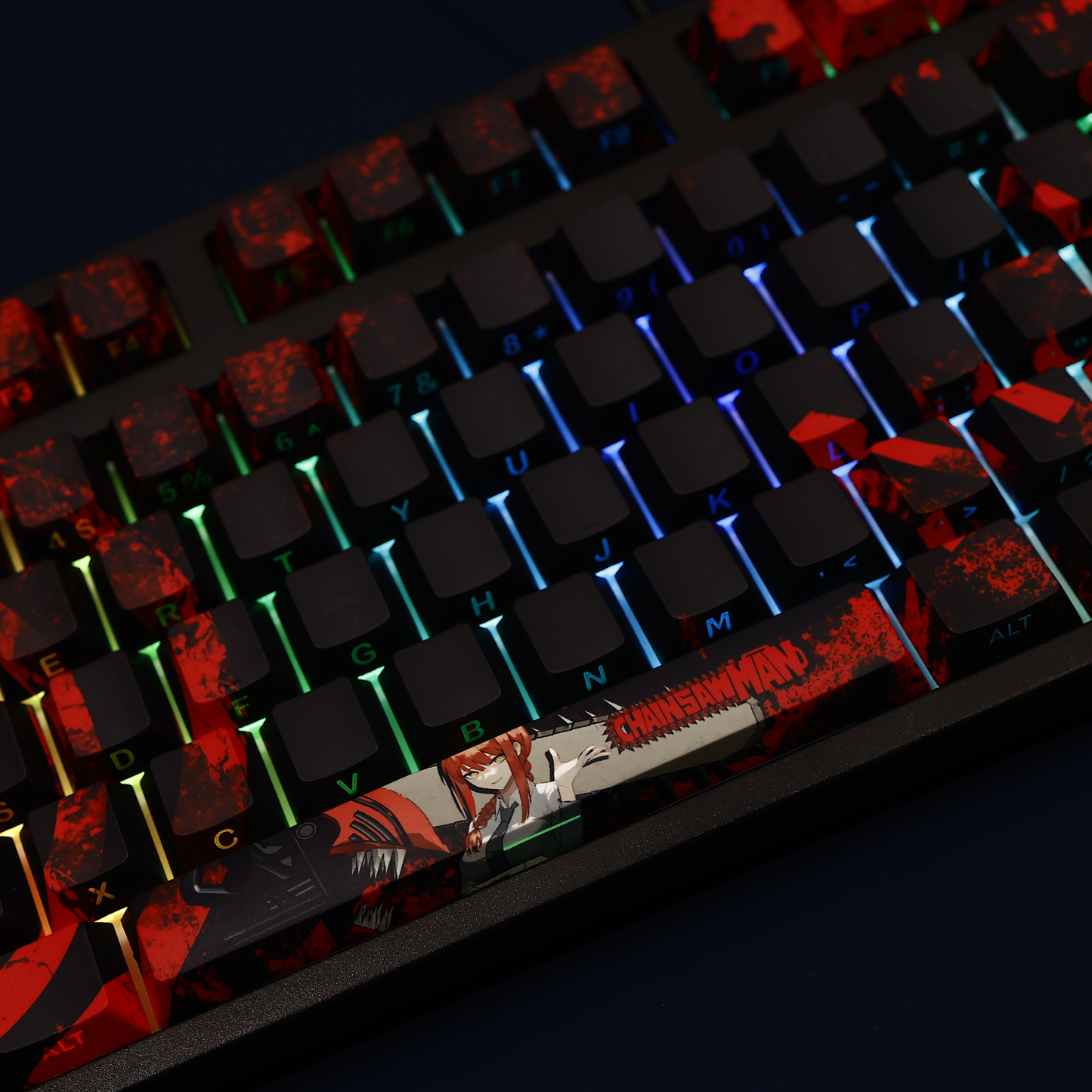 瑪奇瑪Makima電鋸人透光RGB108鍵標準配列衛星軸鍵帽-ZUIHANG SHOP