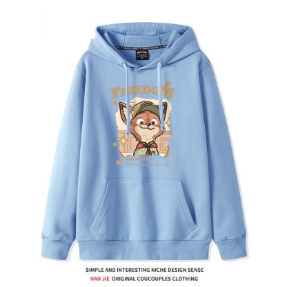 瘋狂動物城朱迪尼克 2025秋冬新款 親子情侶裝連帽衛衣