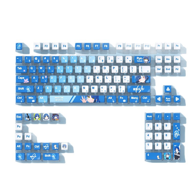 孤獨搖滾 山田涼 122鍵 四面透光布丁鍵帽-ZUIHANG SHOP