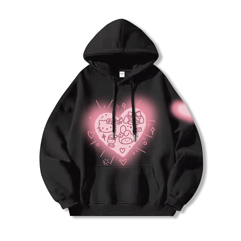 HelloKitty新款 寬鬆百搭 秋冬款 寬鬆連帽衛衣-ZUIHANG SHOP