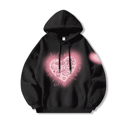 HelloKitty新款 寬鬆百搭 秋冬款 寬鬆連帽衛衣-ZUIHANG SHOP