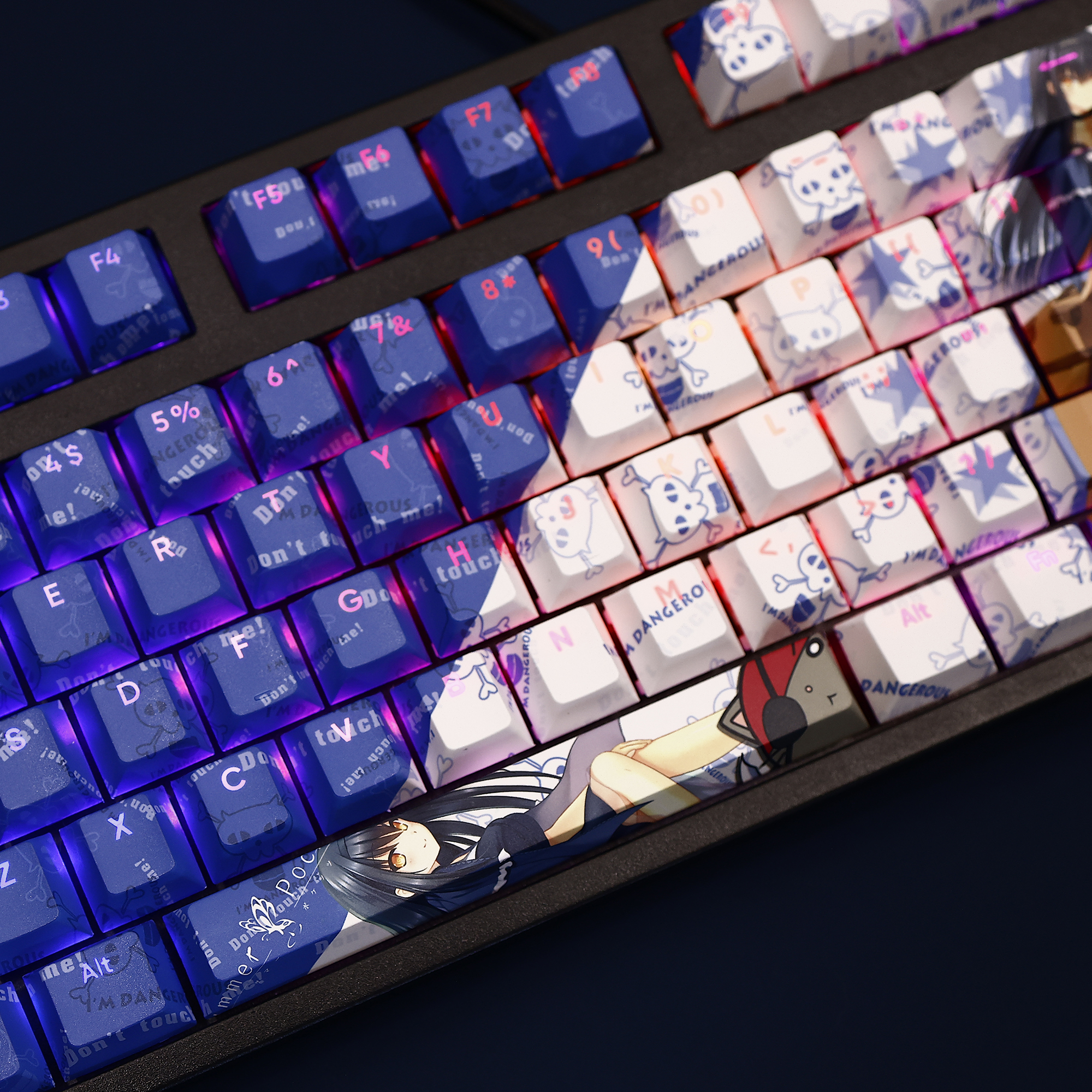 久島鷗Summer Pockets透光RGB108鍵標準配列衛星軸鍵帽-ZUIHANG SHOP