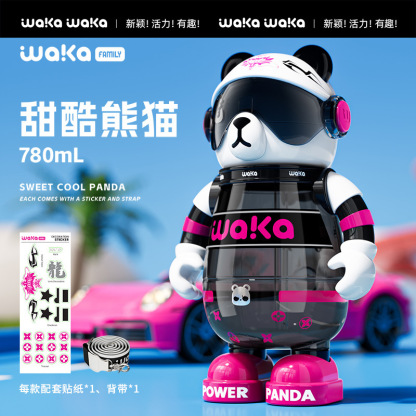 Waka熊貓保溫杯｜陶瓷內膽｜食品級安全｜高顏值潮玩卡通吸管杯｜適合男女及兒童-ZUIHANG SHOP