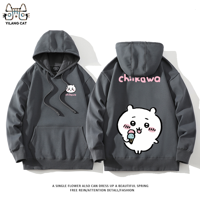 Chiikawa聯名衛衣2025秋冬新款親子情侶裝連帽衛衣