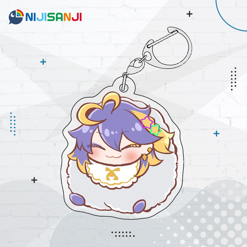 Luxiem彩虹社全員同人週邊 NIJISANJI EN 雙面夾層鑰匙扣掛件吧唧