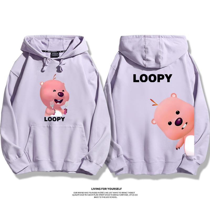 小海狸露比loopy新款 親子情侶男女款連帽衛衣-ZUIHANG SHOP