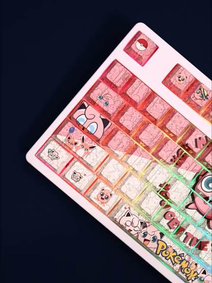 胖丁寶可夢透光RGB108鍵標準配列衛星軸鍵帽