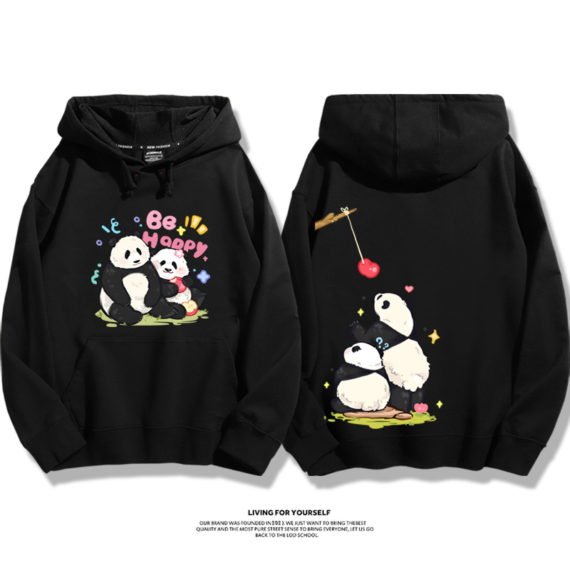 花花果賴熊貓新款 親子情侶男女款連帽衛衣-ZUIHANG SHOP