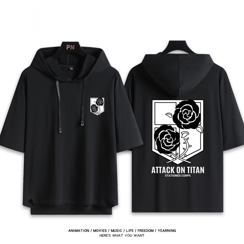進擊的巨人 連帽短袖T恤-ZUIHANG SHOP