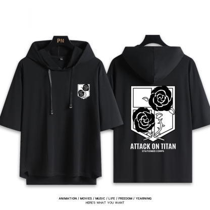進擊的巨人 連帽短袖T恤-ZUIHANG SHOP