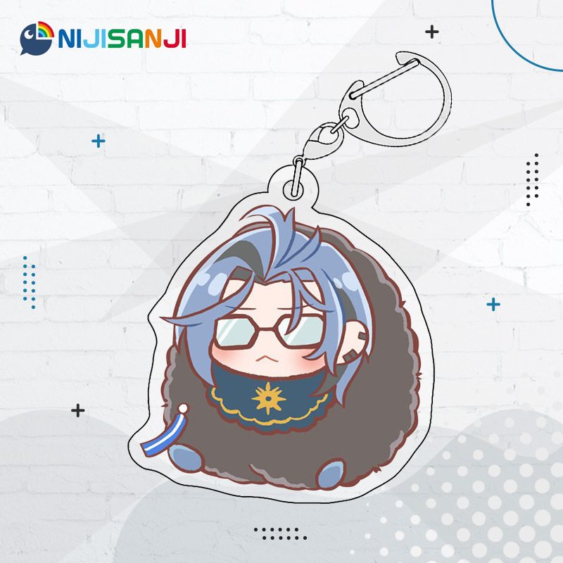 Luxiem彩虹社全員同人週邊 NIJISANJI EN 雙面夾層鑰匙扣掛件吧唧