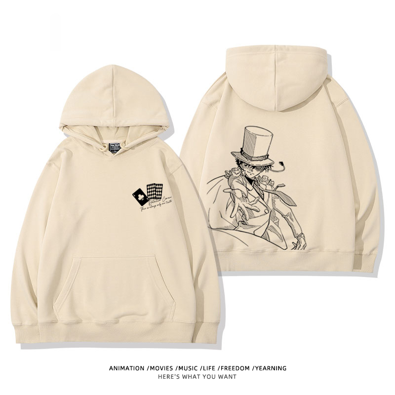 名偵探柯南 怪盜基德 2025秋冬新款 親子情侶裝連帽衛衣