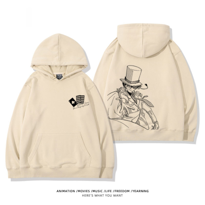 名偵探柯南 怪盜基德 2025秋冬新款 親子情侶裝連帽衛衣