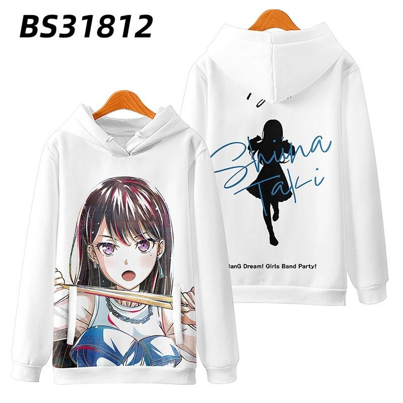 BanG Dream 動漫周邊 秋冬潮流寬鬆休閒連帽T