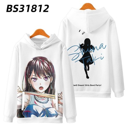 BanG Dream 動漫周邊 秋冬潮流寬鬆休閒連帽T