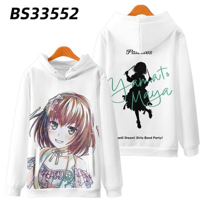 BanG Dream 動漫周邊 秋冬潮流寬鬆休閒連帽T