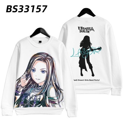 BanG Dream 動漫周邊 秋冬潮流寬鬆休閒連帽T