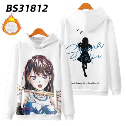 BanG Dream 動漫周邊 秋冬潮流寬鬆休閒連帽T