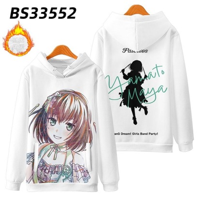BanG Dream 動漫周邊 秋冬潮流寬鬆休閒連帽T