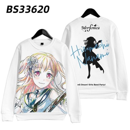 BanG Dream Morfonica 動漫周邊 秋冬潮流寬鬆休閒連帽T
