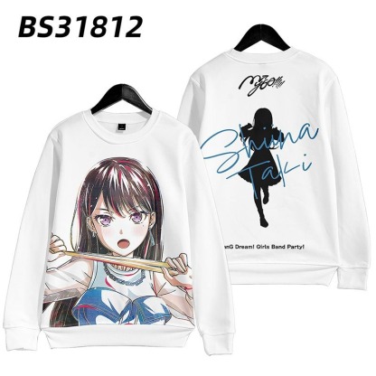 BanG Dream 動漫周邊 秋冬潮流寬鬆休閒連帽T