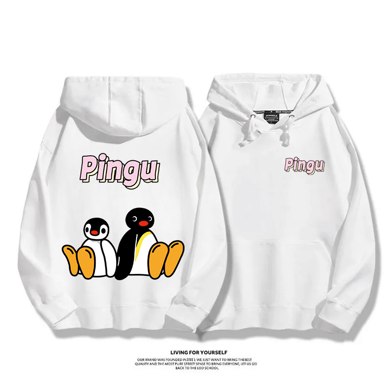 企鵝Pingu 2025秋冬新款 親子情侶男女連帽衛衣