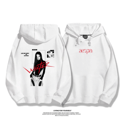 Aespa SYNK 2025秋冬新款 親子情侶男女連帽衛衣