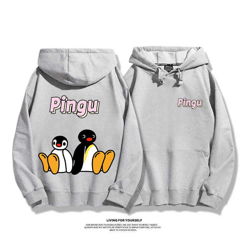 企鵝Pingu 2025秋冬新款 親子情侶男女連帽衛衣