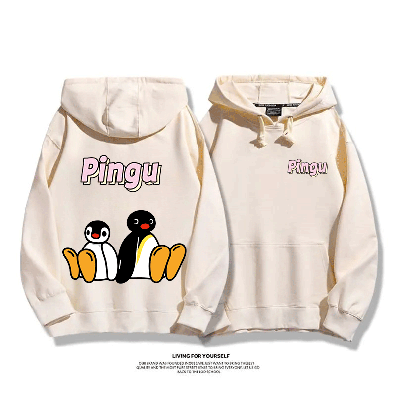 企鵝Pingu 2025秋冬新款 親子情侶男女連帽衛衣