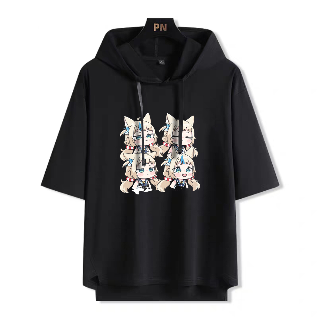 YouTuber 虛擬主播 Sameko Saba 鯊魚子 連帽短袖T恤-ZUIHANG SHOP