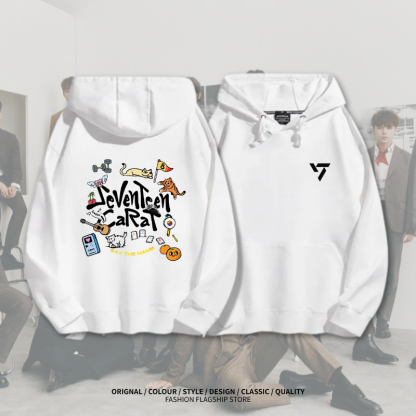 SEVENTEEN 2025秋冬新款 親子情侶男女連帽衛衣