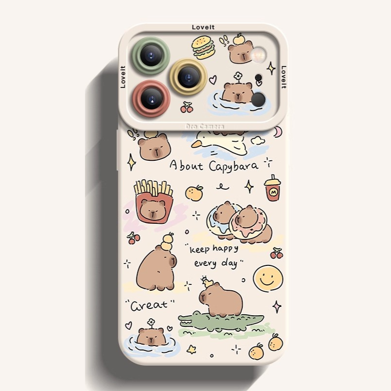 卡皮巴拉液態矽膠全包防摔軟殼