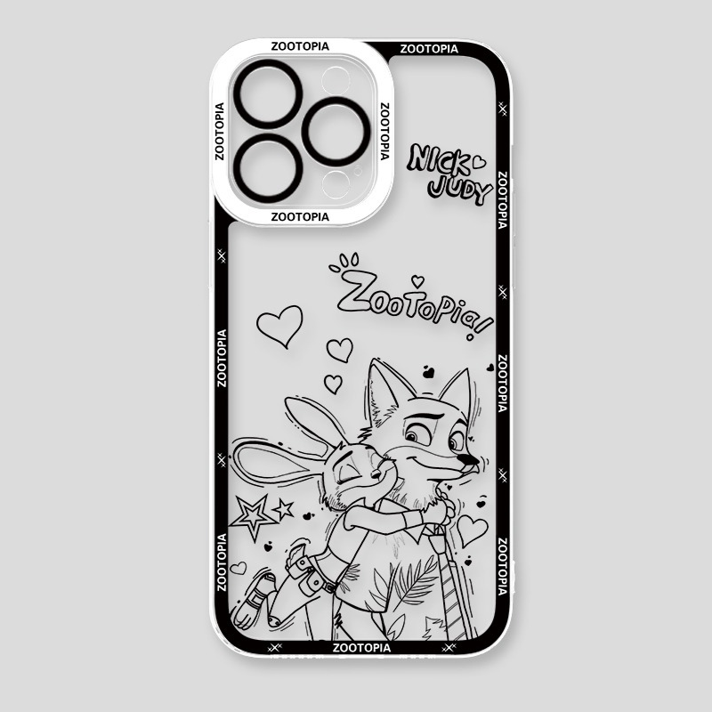 動物方城市天使眼透明防摔軟殼