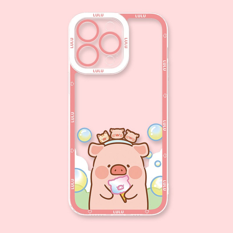 罐頭豬LuLu天使眼透明防摔軟殼